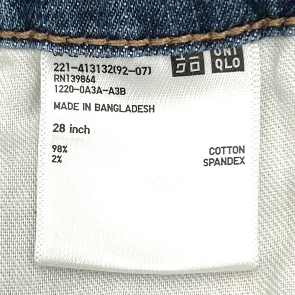 Uniqlo Custom Bleach Tie Dye Denim High Rise Jean Shorts - Picture 5 of 5